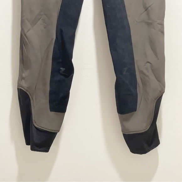 HORZE Women’s Brown Black Dressage Equestrian Breeches Pants Ultra Suede Sz XXS - Picture 3 of 8